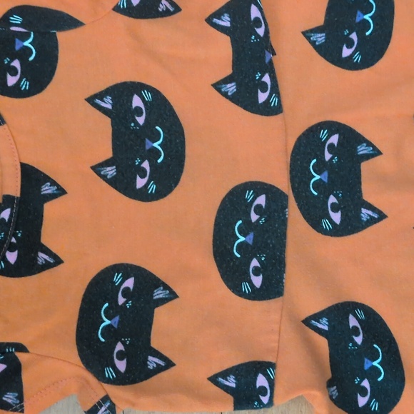 Cat & Jack Orange Dress with Black Cat Design Sz 2T - Picture 3 of 4